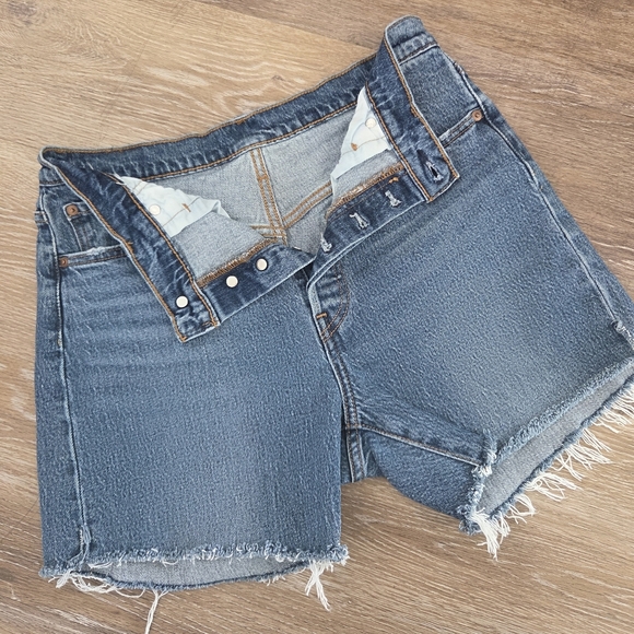 Levi's 501's XX High Rise High Waist Button Fly Denim Shorts Frayed Cutoff VTG - Picture 4 of 12